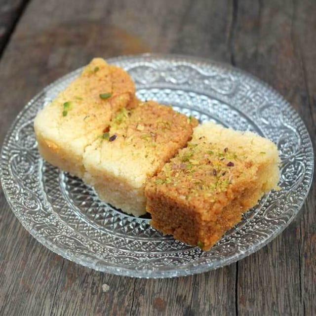 Milk Cake Burfi.